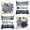 Blue, variant on Sm:)e Pumpkin Fall Throw Pillow Cover 18x18 Inch Set of 4, Autumn Decorative Outdoor Cushion Cover for Sofa Couch