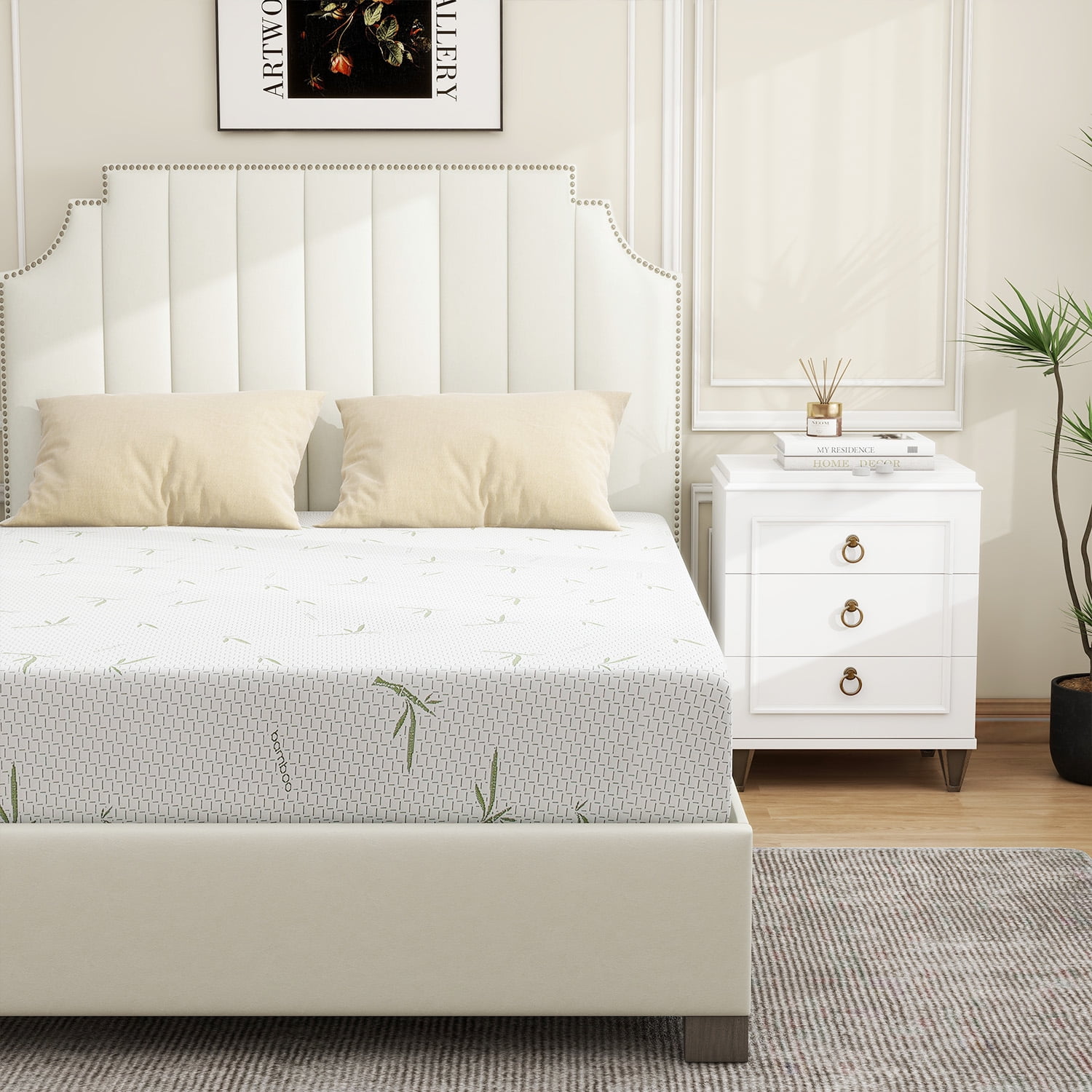 10'' King Memory Foam Mattress with Cover Breathable Bed Mattress in a Box