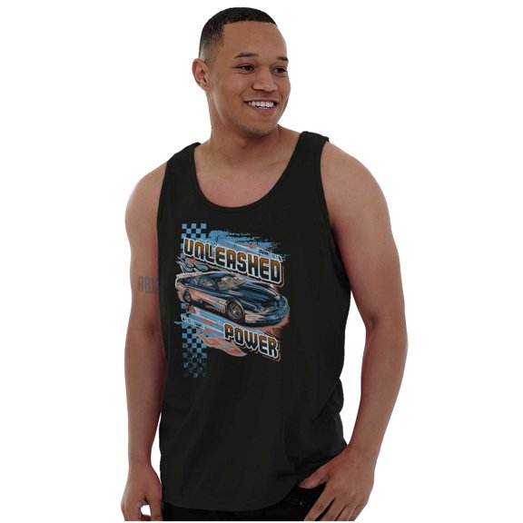 Cool Retro Unleashed Power Racecar Plus Size Graphic Tank Top Brisco Brands 2X