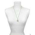 thumbnail image 3 of Delight Jewelry Silvertone Domed Music - Trombone Silvertone Always My Sister Bar Charm Necklace, 23", 3 of 4