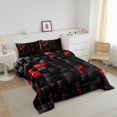 thumbnail image 3 of Erosebridal Geometric Square Comforter Sets Queen Size,Futuristic Cubes Bedding Queen Comforter Set,Stereoscopic Room Decorative,Reversible,3Pcs, 3 of 8