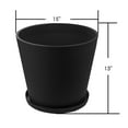 thumbnail image 4 of Kozyard 2Packs Round Planter Indoor Outdoor Plant Pots with Tray Collecting Water for Porch, Patio, Backyard Planters Modern Décor for Tall Plants, Flowers, 4 of 7