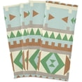thumbnail image 6 of Retro Geometric Stripe Tea Towels 4 Pack Boho Kitchen Dish Cloth with Hanging Loop, 18"x28" Lint-Free Absorbent Towel for Kitchen Drying Wiping and Cleaning, 6 of 7