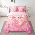thumbnail image 2 of Feelyou Magic Pink Axolotl Twin Bedding Sets 7pcs, Cherry Blossoms Flower Comforter Set, 2 of 8