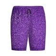 thumbnail image 4 of Fotbe Glitter Purple Pajama Shorts for Men, Men's Pajama Bottoms, Sleepwear,Short Pajama Pants-3X-Large, 4 of 9