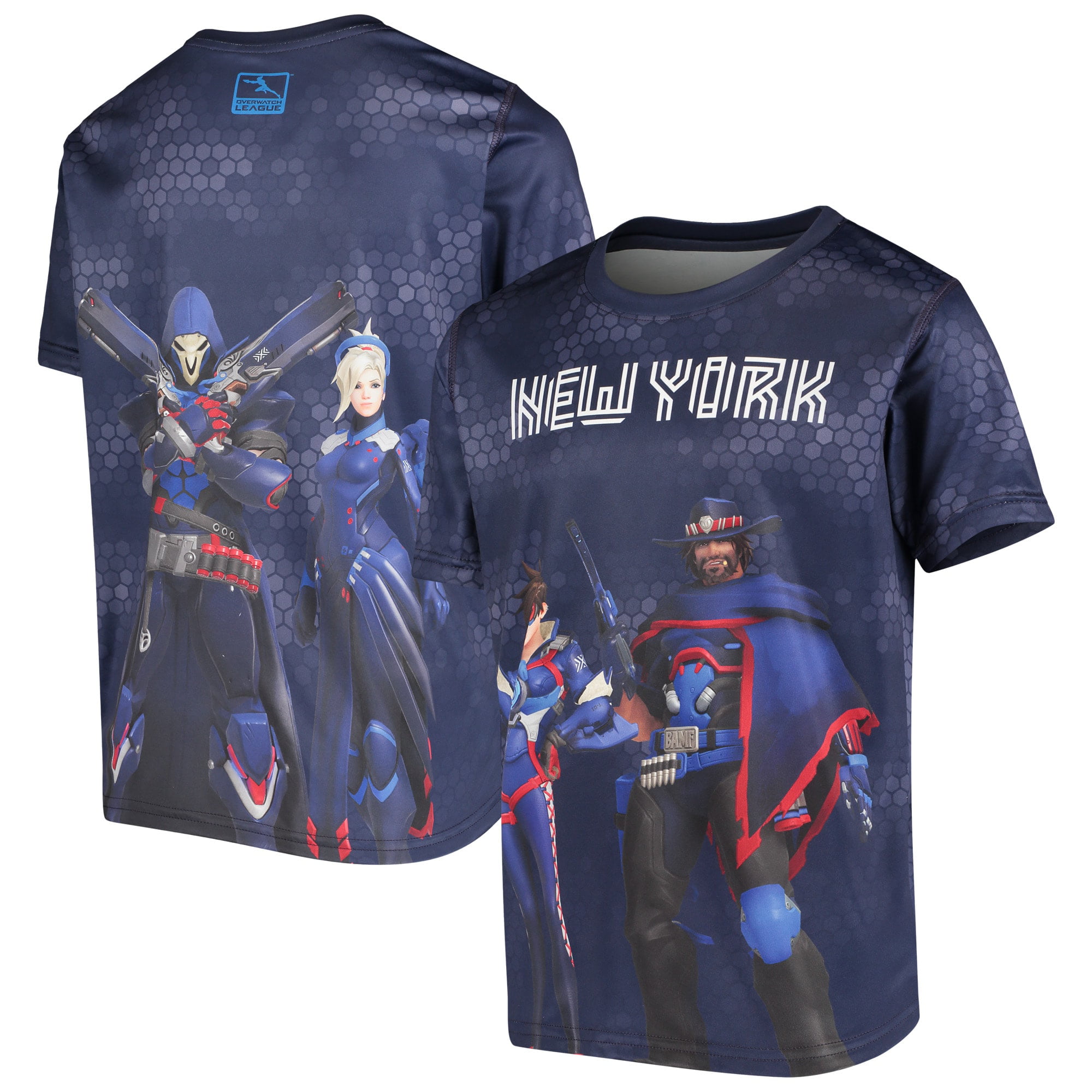 Youth Navy New York Excelsior Fight as One Sublimated T-Shirt