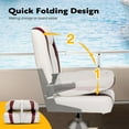 thumbnail image 7 of SPECSTAR Folding Low Back Boat Seats 2 Pack, Waterproof Boat Captain Chairs, 4 Mounting Screws Included, White and Red, 7 of 7