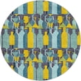 thumbnail image 2 of Addison Rugs Dream Shag Premium Machine Washable Transitional Martini/wine Blue Round Rug, 8' x 8', 2 of 8