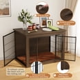 thumbnail image 3 of Furmax Heavy-Duty Wooden Dog Crate 2-Door Furniture Style Kennel with Chew-Proof Design & Removable Cushion, End Table for Small, Medium, Large Dogs, 3 of 7