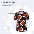 thumbnail image 5 of Fotbe Brown Football On Black Baseball Jersey Shirt for Men and Women, Casual Short Sleeves Button Down T-Shirt-Large, 5 of 9