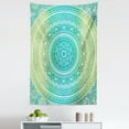 thumbnail image 1 of Mandala Tapestry, Ombre Mandala Pattern with Flower and Petals Hippie Style Art, Fabric Wall Hanging Decor for Bedroom Living Room Dorm, 5 Sizes, Teal Lime and White, by Ambesonne, 1 of 1