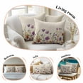 thumbnail image 5 of Throw Pillow Covers 16x16 Inch Set of 2 Purple Flower Floral Leaves Decorative Pillow Covers Branch Plant Nature Cushion Cover Pillowcase for Sofa Couch Bed Home Decor, 5 of 9
