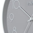 thumbnail image 4 of La Crosse Clock Co. 12-inch Everly Gray Silent Quartz Analog Clock, 404-3831-Int, 4 of 6