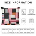 thumbnail image 5 of Heduofu Pink Black Grid Throw Pillow Cover Abstract Watercolor Plaid Stripes Decor Pillow Case for Girls Women Adults Modern Simple Geometric Lines Print Cushion Cover for Couch, 5 of 5
