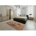thumbnail image 4 of Ahgly Company Indoor Round Mid-Century Modern Light Copper Gold Oriental Area Rugs, 4' Round, 4 of 6