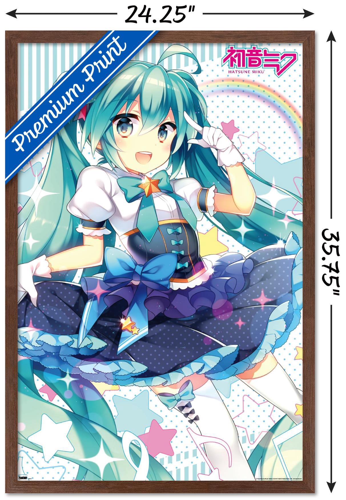 Hatsune Miku - Skirt Wall Poster, 22.375" x 34", Framed