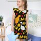 thumbnail image 4 of Balery Farm Goose Camisón de princesa para niñas, pijama de algodón con mangas abullonadas, suave y bonito.-Large, 4 of 6