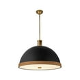 thumbnail image 2 of Alora Lighting PD331024MWVB Doral 3 Light 25" Wide Pendant - Matte White / Vintage Brass, 2 of 5
