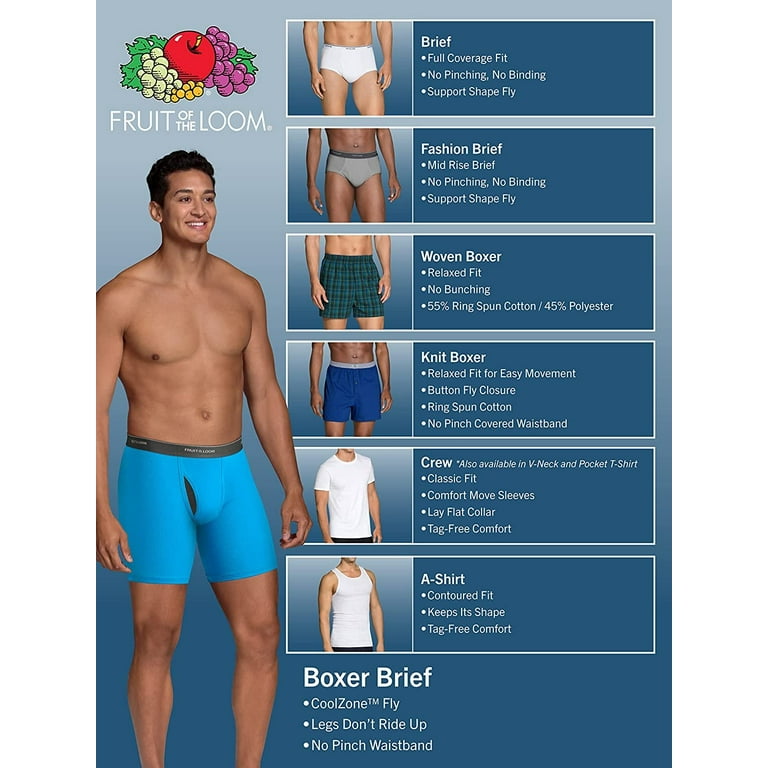 Fruit of the Loom Boxer Brief Assorted Colors Size Small at