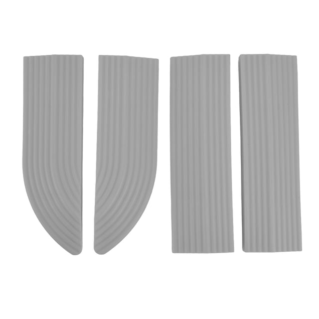 4 protectores universales para umbral de puerta, para escaleras, sillas de ruedas, montaje gratuito, de goma, color gris