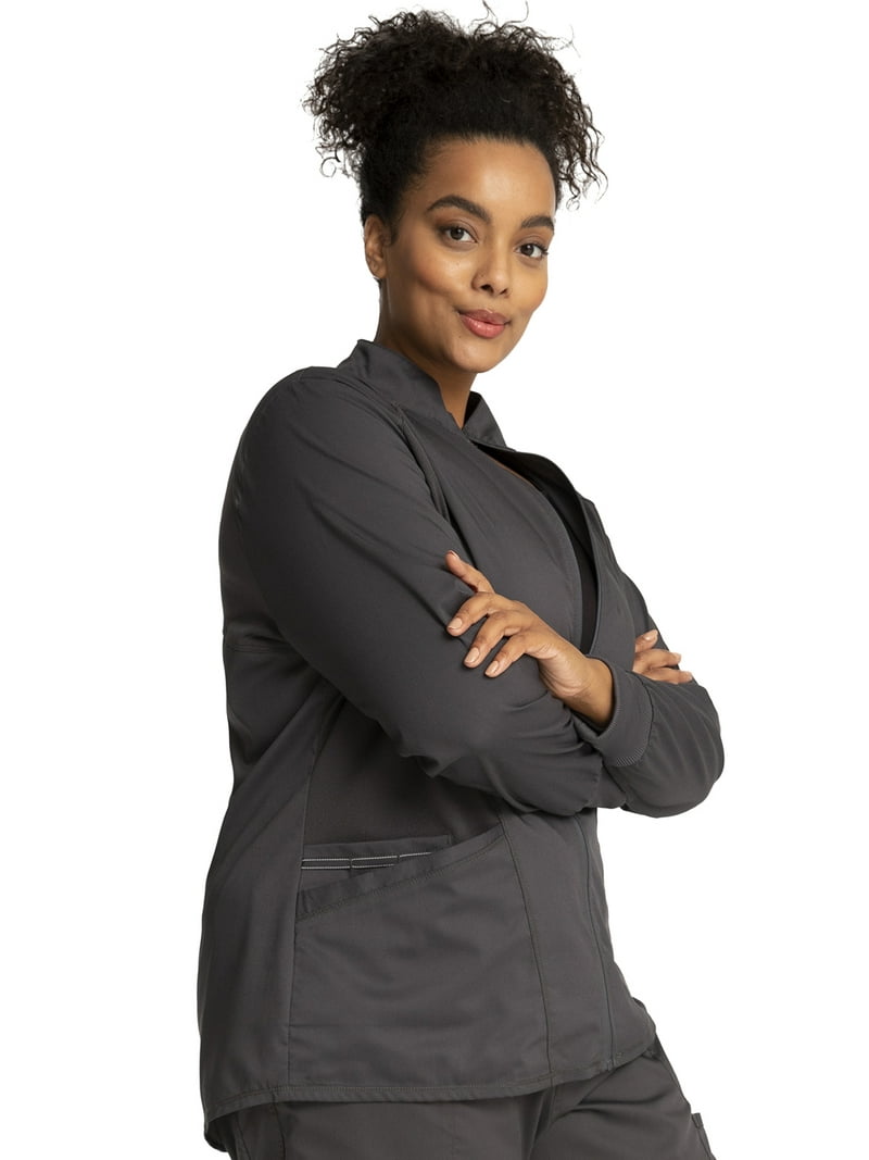 Cherokee Workwear Revolution Women's Scrubs Jacket Zip Front High