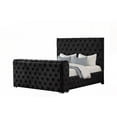 thumbnail image 3 of Encore Modern King Bed with Tufted Headboard & TV Storage|Solid Wood Construction, 3 of 9