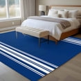 thumbnail image 4 of 5'x7' Area Rugs, Blue Striped Indoor Outdoor Area Rug for Living Room Bedroom, Farmhouse Blue White Stripes Washable Bathroom Rugs Kitchen Floor Carpet Mats Home Decor Aesthetic, 4 of 8