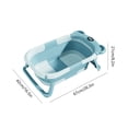 thumbnail image 3 of Cubo de baño con pantalla de temperatura en tiempo real, antideslizante, plegable, con soporte para cojín (sin alfombra de baño verde), 3 of 6