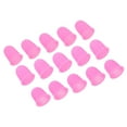 thumbnail image 1 of Protector de Punta de Dedo de Silicona Uxcell, Guardapulgar de Goma, Rosa, 3 Tamaños Variados, Paquete de 15, 1 of 5