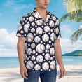 thumbnail image 5 of Daiia Cute Basebal Hawaiian Shirt for Men Gentle Cotton Regular Short Sleeve Casual-Small, 5 of 9