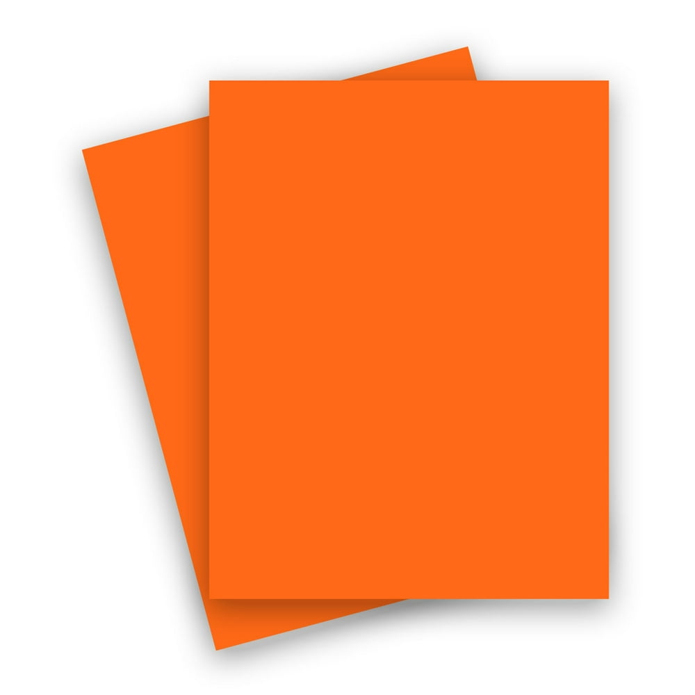 Skin Smooth ORANGE 8.5X11 (Letter) Paper 100C Cardstock Ultra Smooth
