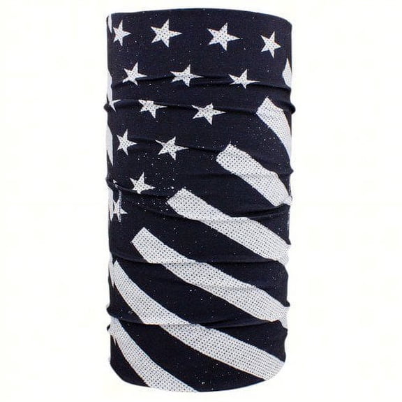 Zan Headgear Motley Neck Tube Black & White Flag