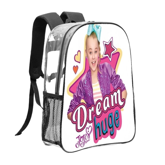 Clear Backpack for JoJo Siwa Heavy Duty for Work School Women Men Transparent backpack Bookbag Stadium Approved See Through Backpack