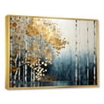 thumbnail image 2 of Designart "Blue And Gold Minimalist Forest" Forest Floater Framed Canvas Art Print, 2 of 5