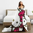 thumbnail image 4 of Hello Kitty Throw Blanket, Cozy Flannel Blankets For Boys Girls, Super Soft Warm Blanket For Couch Sofa Bed, 4 of 9