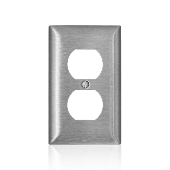 Leviton WALLPLATE 1G DUPLEX SS (Pack of 1)