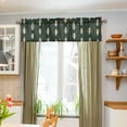 thumbnail image 3 of Yayeee Kitchen Valance Rod Pocket 54" x 18" Living Room Window Curtain, Beige Plants, 3 of 6
