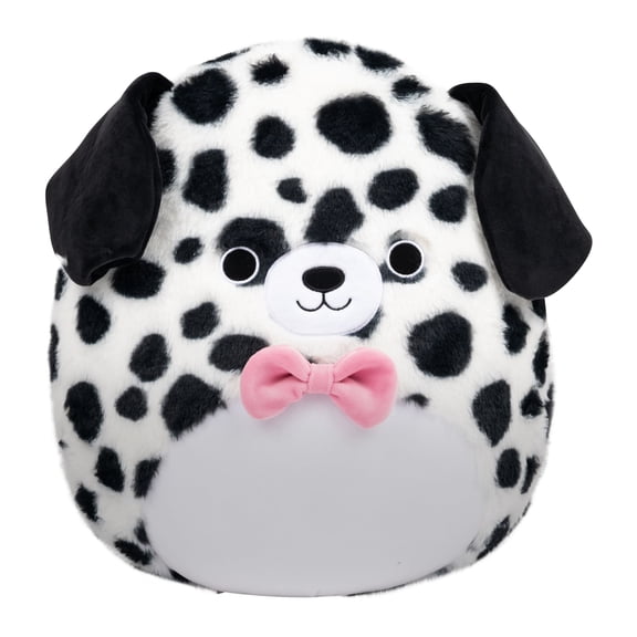 Squishmallows FuzzAMallow Official 5 inch Dustin the Dalmation with Fuzzy Belly and Bowtie - Child's Ultra Soft Plush Toy