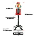 thumbnail image 3 of 15-Inch Commercial Red Metal Gumball Machine with Key-Operated, Coin-Operated Metal Stand, 3 of 9
