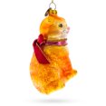 thumbnail image 2 of Cat with Red Scarf Glass Christmas Ornament, 2 of 6