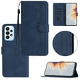 thumbnail image 1 of Wallet Case for Samsung A53 5G, Smile Design Premium Leather Credit Card Holder Wallet RFID Blocking Case with Wrist Strap Stand Magnetic Flip Cover for Samsung Galaxy A53 5G, Darkblue, 1 of 10