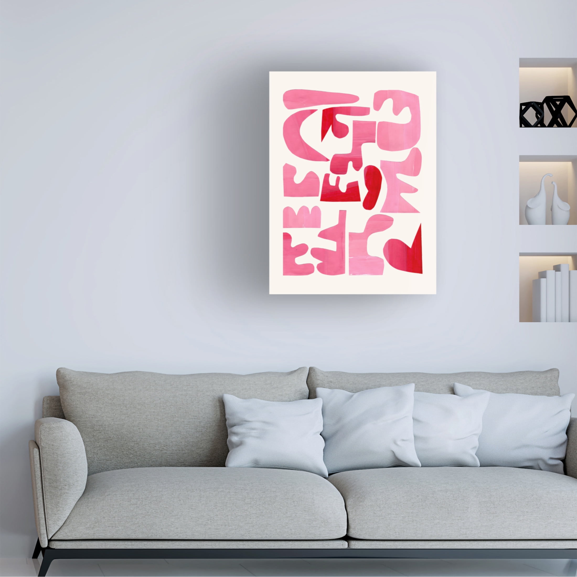 Trademark Fine Art Ejaaz Haniff A Pink Puzzle Canvas Wall Art