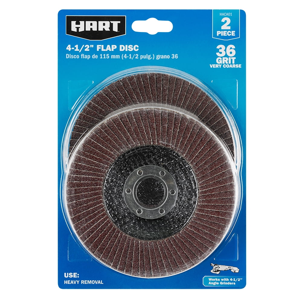 HART 2-Piece 4.5-inch Flap Disc 36 Grit