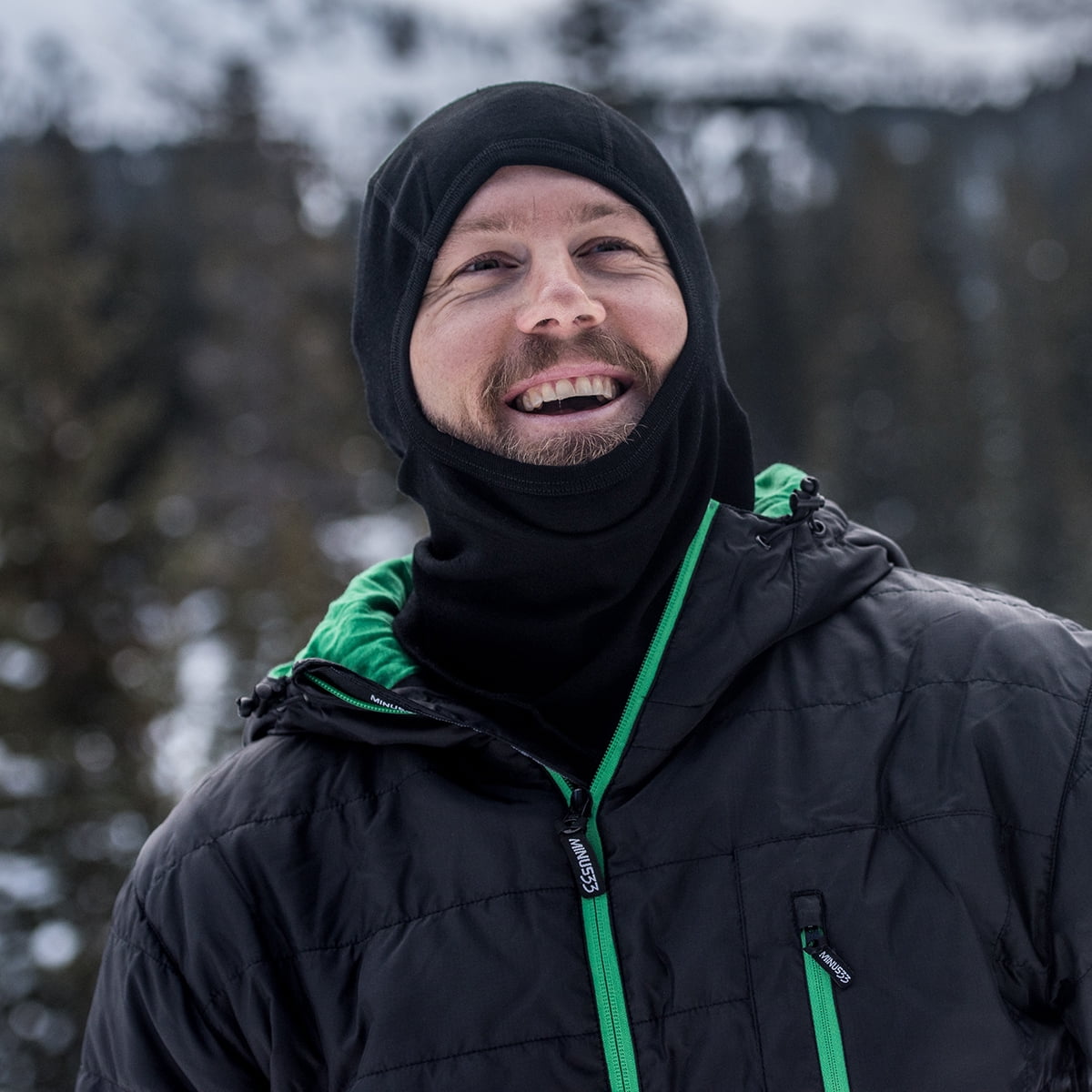 100% Merino Wool Balaclava - Winter Ski Mask - Face Mask - Cold Weather Gear - Black - One Size