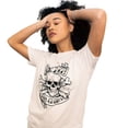 thumbnail image 6 of DB Deadbeat "Death or Glory" Skull Motif Screen Print Eco-Friendly White T-Shirt, Men's & Unisex, 6 of 12
