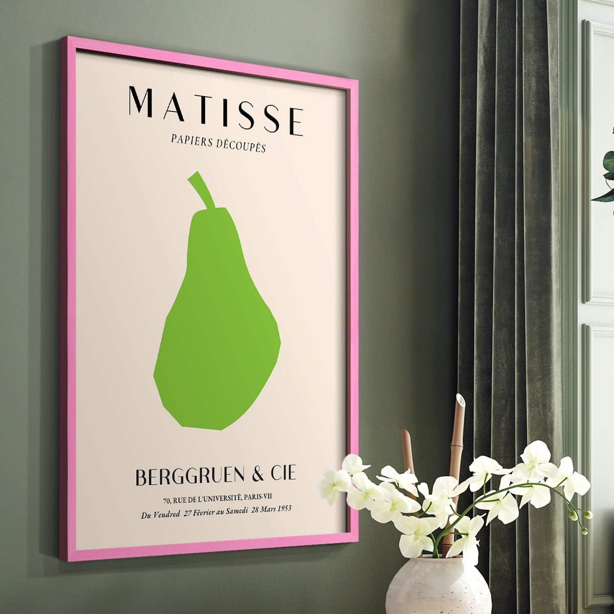 Matisse CLXXII Framed Print in Pink Solid Wood 11 x 14 Framed Print