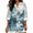 Oriental Moutain Blue, variant on FKELYI Faux Linen Blouse for Women Aztec Tribal Geometric Blue Print Summer Shirts with Rolled Cuff Sleeve Design Ladies Vacation Outfits Relaxed Fit Top Shirts, M