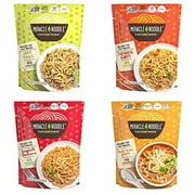 Miracle Noodle Variety Pack (Pad Thai, Japanese Curry, Spaghetti Marinara & Thai Thom Yum) - Ready to Eat Shirataki Noodles, Konjac Noodles, Gluten Free, Vegan, Paleo & Keto Friendly - 4-Pack