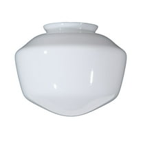 B&P Lamp®  8 1/2" Diameter and 4" Fitter OPAL [Milk Glass] Schoolhouse Shade