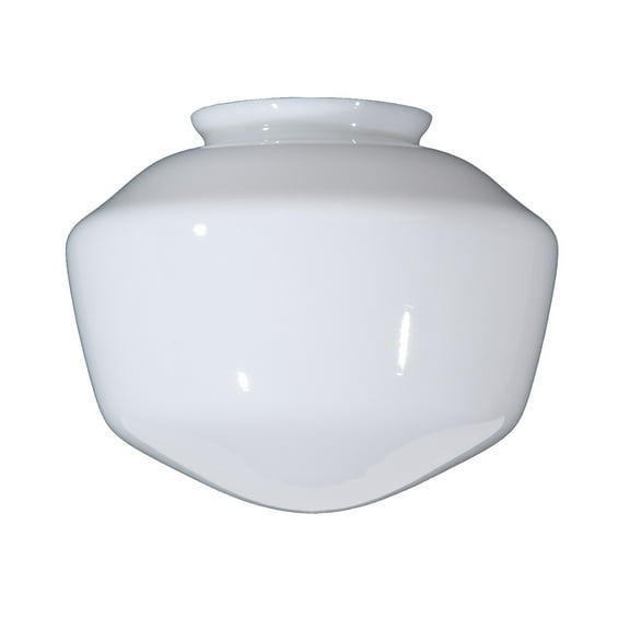 B&P Lamp®  8 1/2" Diameter and 4" Fitter OPAL [Milk Glass] Schoolhouse Shade